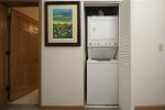 Private stacked washer/dryer in condo